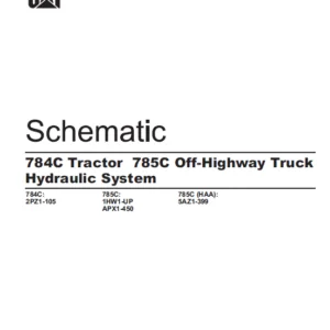 EN Cat Off-Highway Truck 784C Tractor 785C Off-Highway Truck Hydraulic System Schematic Manual - PDF DOWNLOAD