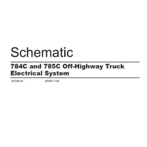 EN Cat Off-Highway Truck 784C and 785C Off-Highway Truck  Electrical System Schematic Manual - PDF DOWNLOAD