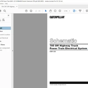 EN Cat Off-Highway Truck 785 Off Highway Truck  Power Train Electrical System Schematic Manual