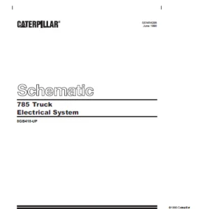 EN Cat Off-Highway Truck 785 Truck Front Engine Control Electrical Circuit Schematic Manual - PDF DOWNLOAD