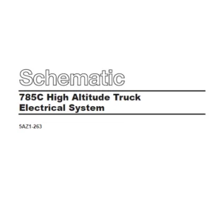 EN Cat Off-Highway Truck 785C High Altitude Truck Electrical System Schematic Manual - PDF DOWNLOAD