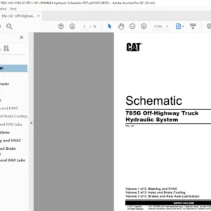 EN Cat Off-Highway Truck 785G Off-Highway Truck Hydraulic System Schematic Manual - PDF DOWNLOAD