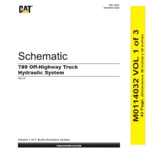 EN Cat Off-Highway Truck 789 Off-Highway Truck Hydraulic System Schematic Manual - PDF DOWNLOAD