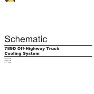 EN Cat Off-Highway Truck 789D Off-Highway Truck Cooling System Electrical Schematic Manual - PDF DOWNLOAD