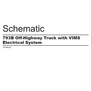 EN Cat Off-Highway Truck 793B Off-Highway Truck with VIMS Electrical System Schematic Manual