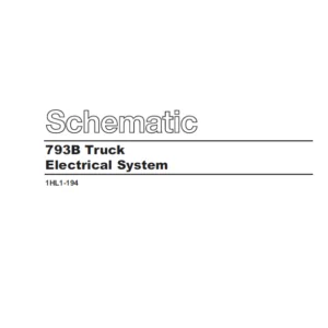 EN Cat Off-Highway Truck 793B Truck Electrical System Schematic Manual - PDF DOWNLOAD
