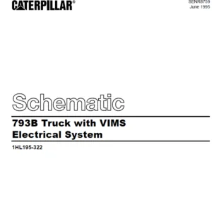 EN Cat Off-Highway Truck 793B Truck with VIMS Truck Electrical System Schematic Manual - PDF DOWNLOAD
