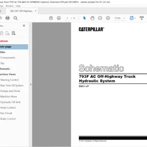 EN Cat Off-Highway Truck 793F AC Off-Highway Truck Hydraulic System Schematic Manual - PDF DOWNLOAD