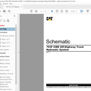 EN Cat Off-Highway Truck 793F CMD  Off-Highway Truck Hydraulic System Schematic Manual - PDF DOWNLOAD