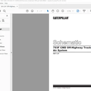 EN Cat Off-Highway Truck 793F CMD Off-Highway Truck Pneumatic Schematic Manual – PDF DOWNLOAD