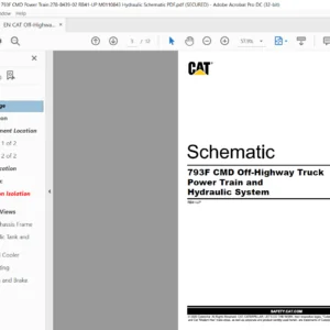 EN Cat Off-Highway Truck 793F CMD Off-Highway Truck Power Train and Hydraulic System Schematic Manual
