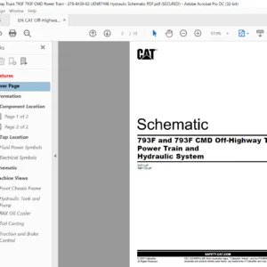 EN Cat Off-Highway Truck 793F and 793F CMD Off-Highway Truck Power Train and Hydraulic System Schematic Manual