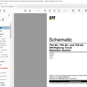 EN Cat Off-Highway Truck 794 AC 796 AC and 798 AC Hydraulic System Schematic Manual - PDF DOWNLOAD