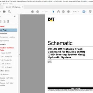 EN Cat Off-Highway Truck 794 AC Command for Hauling (CMD) (CMD Steering System Only) Hydraulic System Schematic Manual