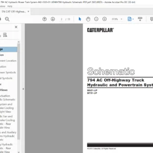 EN Cat Off-Highway Truck 794 AC Off-Highway Truck Hydraulic and Powertrain System Hydraulic System Schematic Manual