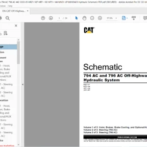 EN Cat Off-Highway Truck 794 AC and 796 AC Off-Highway Truck Hydraulic System Schematic Manual