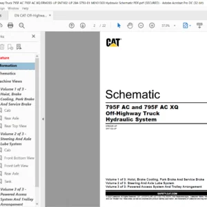 EN Cat Off-Highway Truck 795F AC and 795f AC XQ Off-Highway Truck Hydraulic System Schematic Manual - PDF DOWNLOAD