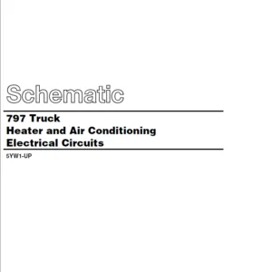 EN Cat Off-Highway Truck 797 Truck Heater and Air Conditioning Electrical Circuits Schematic Manual
