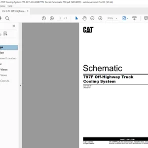 EN Cat Off-Highway Truck 797F Off-Highway Truck Cooling System Electrical System Schematic Manual