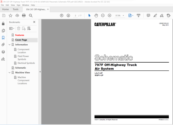 EN Cat Off-Highway Truck 797F Off-Highway Truck Pneumatic Schematic ...