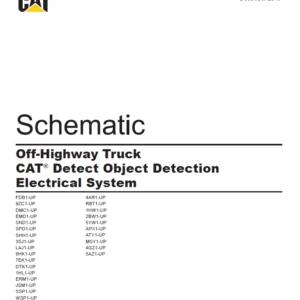 EN Cat Off-Highway Truck CAT Detect Object Detection Electrical Circuit Schematic Manual - PDF DOWNLOAD