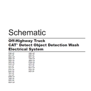 EN Cat Off-Highway Truck CAT® Detect Object Detection Wash Electrical System Schematic Manual