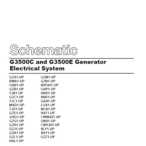 EN Cat Off-Highway Truck G3500C and G3500E Generator Electrical System Schematic Manual - PDF DOWNLOAD