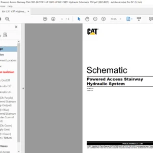EN Cat Off-Highway Truck Powered Access Stairway Hydraulic System Schematic Manual - PDF DOWNLOAD