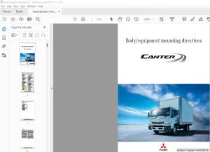 Fuso Canter Body equipment mounting directives Service Manual - PDF DOWNLOAD