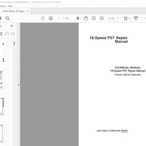 John Deere 18-Speed PST Repair Manual - PDF DOWNLOAD