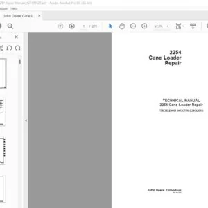 John Deere 2254 Cane Loader Repair Technical Manual - PDF DOWNLOAD
