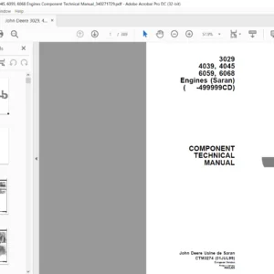 John Deere 3029 4039 4045 6059 6068 Engines Component Technical Manual - PDF DOWNLOAD