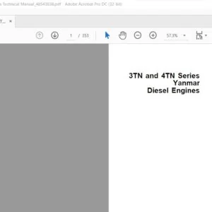 John Deere 3TN and 4TN Series Yanmar Diesel Engines Technical Manual(03-JAN-90) - PDF DOWNLOAD