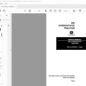 John Deere 400 Hydrostatic Tractor Service Manual - PDF DOWNLOAD
