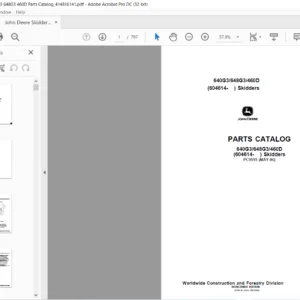 John Deere 640G3 /648G3/ 460D Skidders Parts Catalog Manual - PDF DOWNLOAD