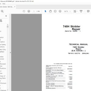 John Deere 748 Skidder Repair Manual - PDF DOWNLOAD