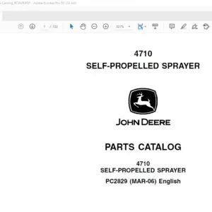 John Deere Agriculture 4710 Self-Propelled Sprayer Parts Catalog Manual - PDF DOWNLOAD