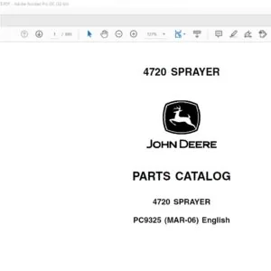 John Deere Agriculture 4720 Sprayer Parts Catalog Manual - PDF DOWNLOAD