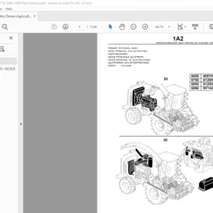 John Deere Agriculture 6650 6750 6850 6950 Part Catalog Manual - PDF DOWNLOAD