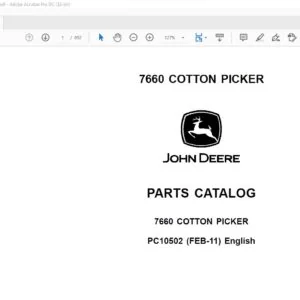 John Deere Agriculture 7760 Cotton Picker Parts Catalog Manual - PDF DOWNLOAD