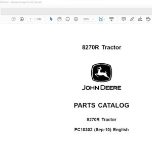 John Deere Agriculture 8270R Tractors Parts Catalog Manual - PDF DOWNLOAD