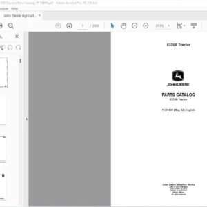 John Deere Agriculture 8335R Tractors Parts Catalog Manual - PDF DOWNLOAD