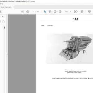John Deere Agriculture 9950 Cotton Picker Parts Catalog Manual - PDF DOWNLOAD