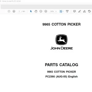John Deere Agriculture Cotton Picker 9965 Parts Catalog Manual - PDF DOWNLOAD
