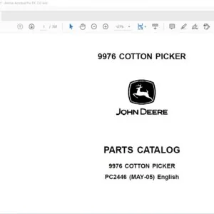 John Deere Agriculture Cotton Picker 9976 Parts Catalog Manual - PDF DOWNLOAD