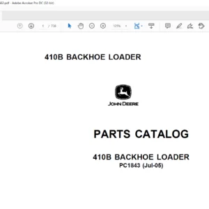 John Deere Backhoe Loader 410B Parts Catalog Manual - PDF DOWNLOAD