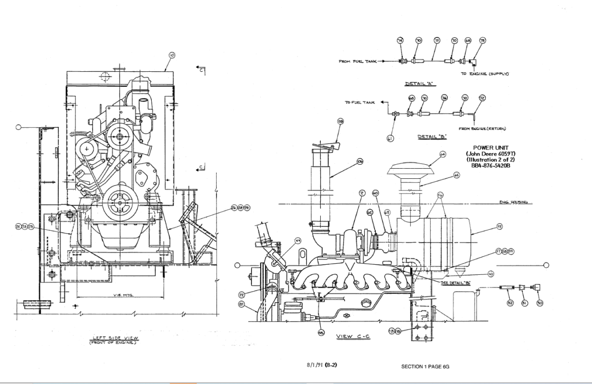 John Deere Barber-Greene BG-260B Asphalt Paver Parts Manual 370134860 ...