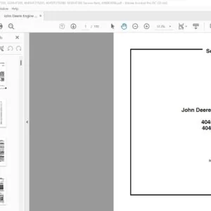 John Deere Engine 4024TF281 4024HF285 4045HF275285 4045TF270280 5030HF285 Service Parts Manual