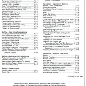 John Deere Excavator 240DLC & 270DLC Operators Manual - PDF DOWNLOAD