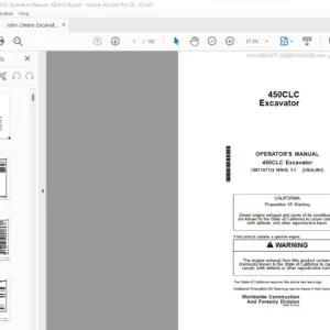 John Deere Excavator 450CLC Operators Manual - PDF DOWNLOAD